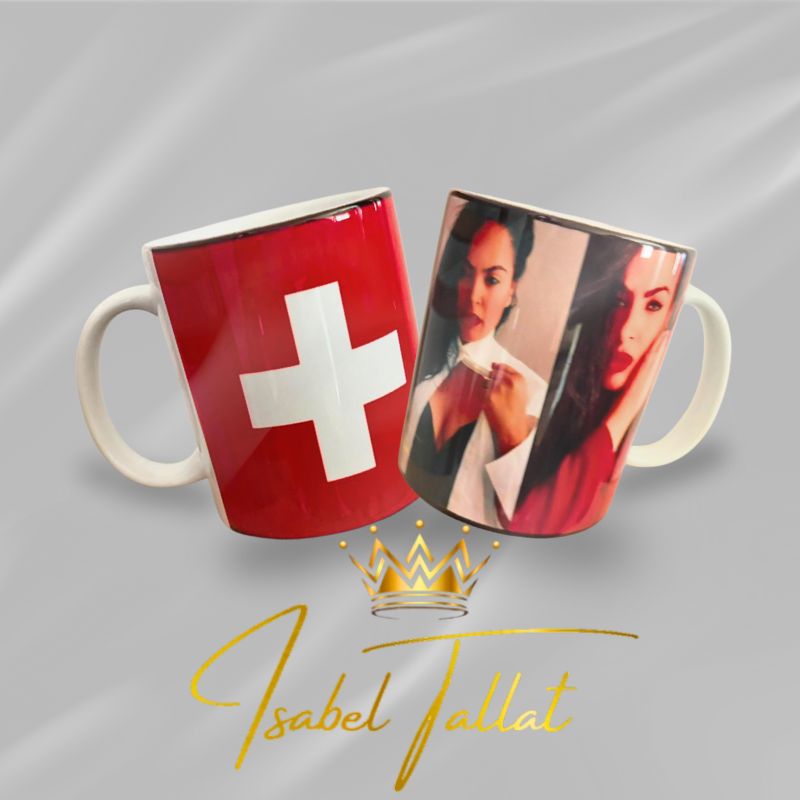 Caneca Personalizada Isabel Tallat com Bandeira da Suíça