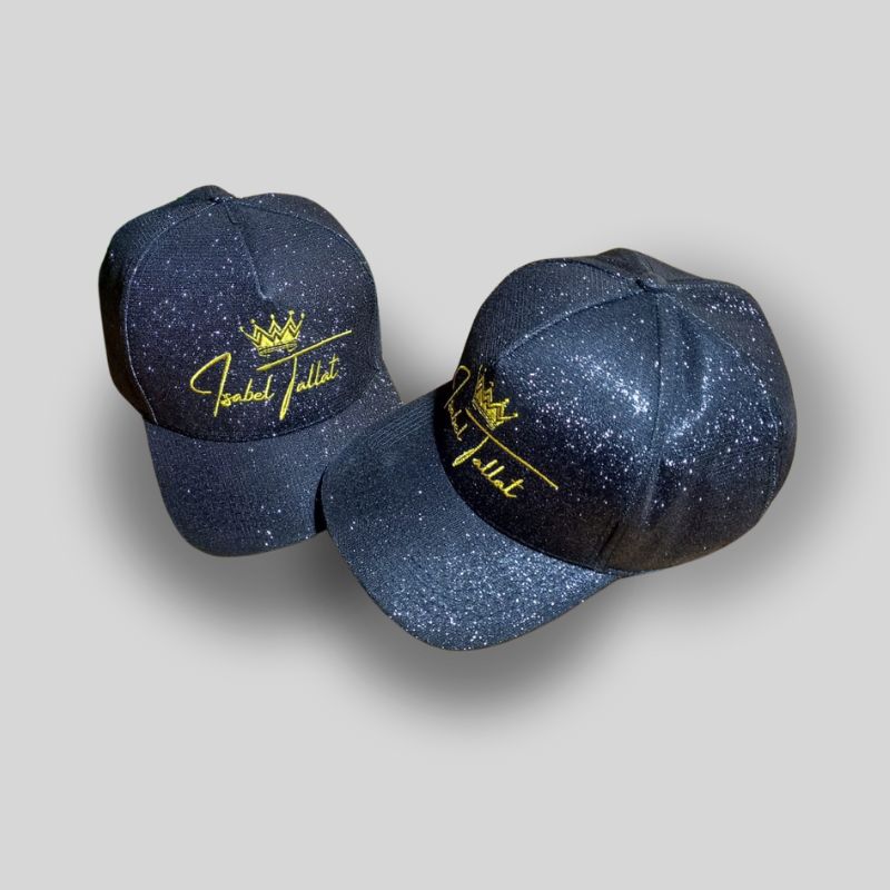 Boné Supercap Black Glitter Premium Assinatura Isabel Tallat
