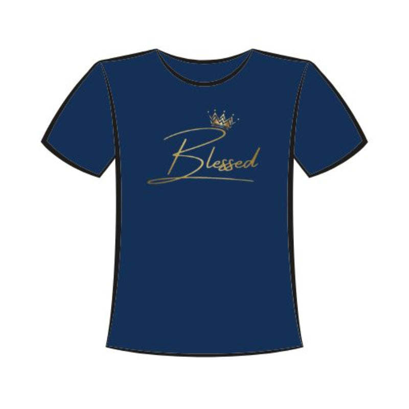 Camiseta Premium Bordado Blessed com Coroa It