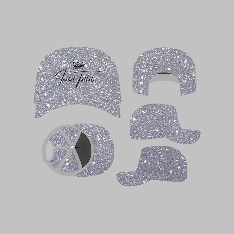 Boné Prata Supercap Premium Glitter Personalizado Isabel Tallat